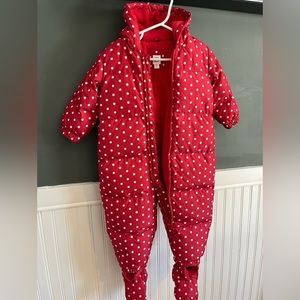 Baby Gap Cozy Fleece Lined Water-resistant Hooded Zip Up Snow Suit 18-24m